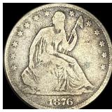 1876 Seated Liberty Half Dollar LIGHTLY CIRCULATED