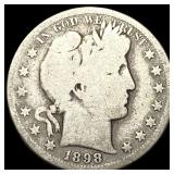 1898-S Silver Barber Half Dollar HIGH GRADE