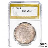 1885 Morgan Silver Dollar PGA MS65