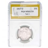 1917-D Standing Liberty Quarter PGA MS66 FH