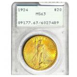 1924 $20 Gold Double Eagle PCGS MS63