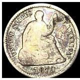 1870 Silver Half Dime NICELY CIRCULATED