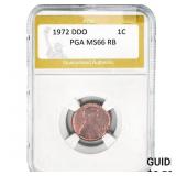 1972 DDO Wheat Cent PGA MS66 RB