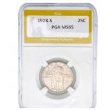 1928-S Standing Liberty Quarter PGA MS65