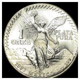 1983 Mexico Silver 1 Onza Libertad GEM BU