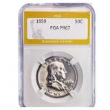 1959 Franklin Half Dollar PGA PR67