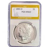 1883-O Morgan Silver Dollar PGA MS63