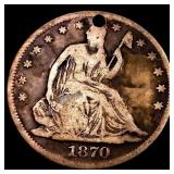 1870-CC Seated Liberty Half Dollar