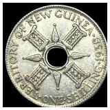 1938 New Guinea Silver 1 Shilling UNCIRCULATED