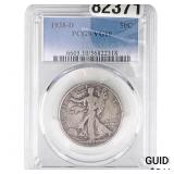 1938-D Walking Liberty Half Dollar PCGS VG10