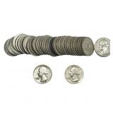 Roll of 40 Silver Washington 25C