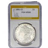 1881-CC Morgan Silver Dollar PGA MS66