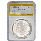 1884-O Morgan Silver Dollar PGA MS62