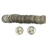 Roll of 40 Silver Washington 25C