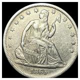 1865-S Silver Half Dollar NEARLY UNCIRCULATED