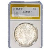 1890-O Morgan Silver Dollar PGA MS67