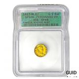 1817-M,GJ Spain Ferdinand VII Gold 1/2 Escudo ICG