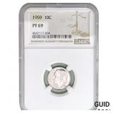1959 Roosevelt Dime NGC PF69