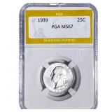 1939 Washington Silver Quarter PGA MS67