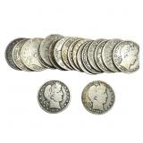 Roll of 20 Silver Barber 50C