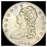 1834 Capped Bust Half Dollar NEARLY  UNCIRCULATED