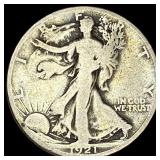 1921-S Silver Walking Liberty Half Dollar  NICELY