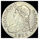 1811 Capped Bust Half Dollar ABOUT  UNCIRCULATED
