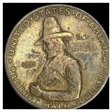 1921-D Silver Pilgrim Half Dollar NEARLY  UNCIRCU