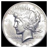 1921 Silver Peace Dollar CLOSELY UNCIRCULATED
