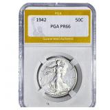 1942 Walking Liberty Half Dollar PGA PR66