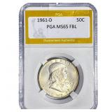 1961-D Franklin Half Dollar PGA MS65 FBL