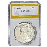 1926-S Silver Peace Dollar PGA MS63
