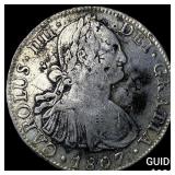 1807 Colonial Spain Silver 8 Reales Punchmarked NE