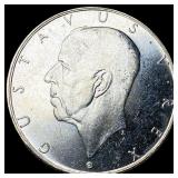 1938 Sweden Silver 2 Kroner UNCIRCULATED