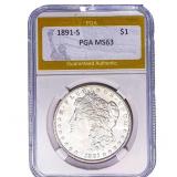 1891-S Morgan Silver Dollar PGA MS63