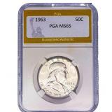 1963 Franklin Half Dollar PGA MS65