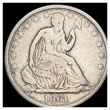 1861-O Seated Liberty Half Dollar LIGHTLY  CIRCUL