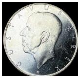 1938 Sweden Silver 2 Kroner UNCIRCULATED