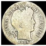 1904-S Silver Barber Dime NICELY CIRCULATED