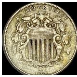 1866 Shield Nickel NEARLY UNCIRCULATED