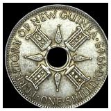 1945 New Guinea Silver 1 Shilling UNCIRCULATED