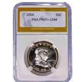 1954 Franklin Half Dollar PGA PR67+ CAM