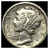 1924 Mercury Dime NEARLY UNCIRCULATED