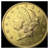 1897-S Gold $20 Double Eagle UNCIRCULATED