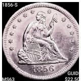 1856-S Seated Liberty Quarter CHOICE BU