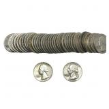 Roll of 40 Silver Washington 25C