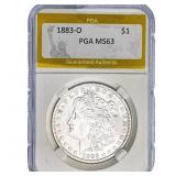 1883-O Morgan Silver Dollar PGA MS63