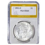 1901-O Morgan Silver Dollar PGA MS64