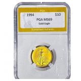 1994 1/4oz $10 Gold Eagle PGA MS69