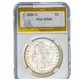 1884-O Morgan Silver Dollar PGA MS64